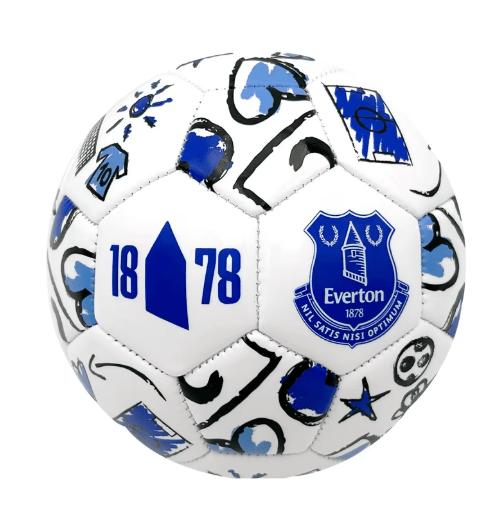 Everton Kids Graffiti Football - White - Size 1