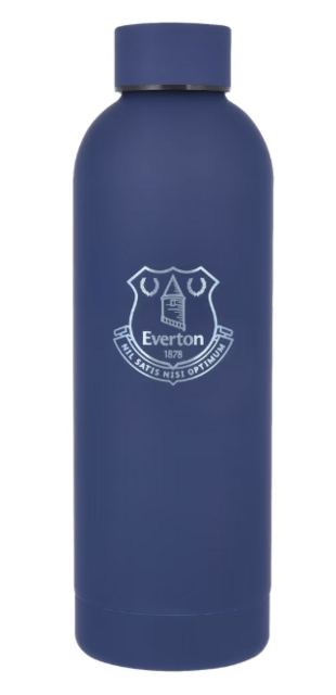 Everton Soft Touch Metal Drinks Bottle - Navy